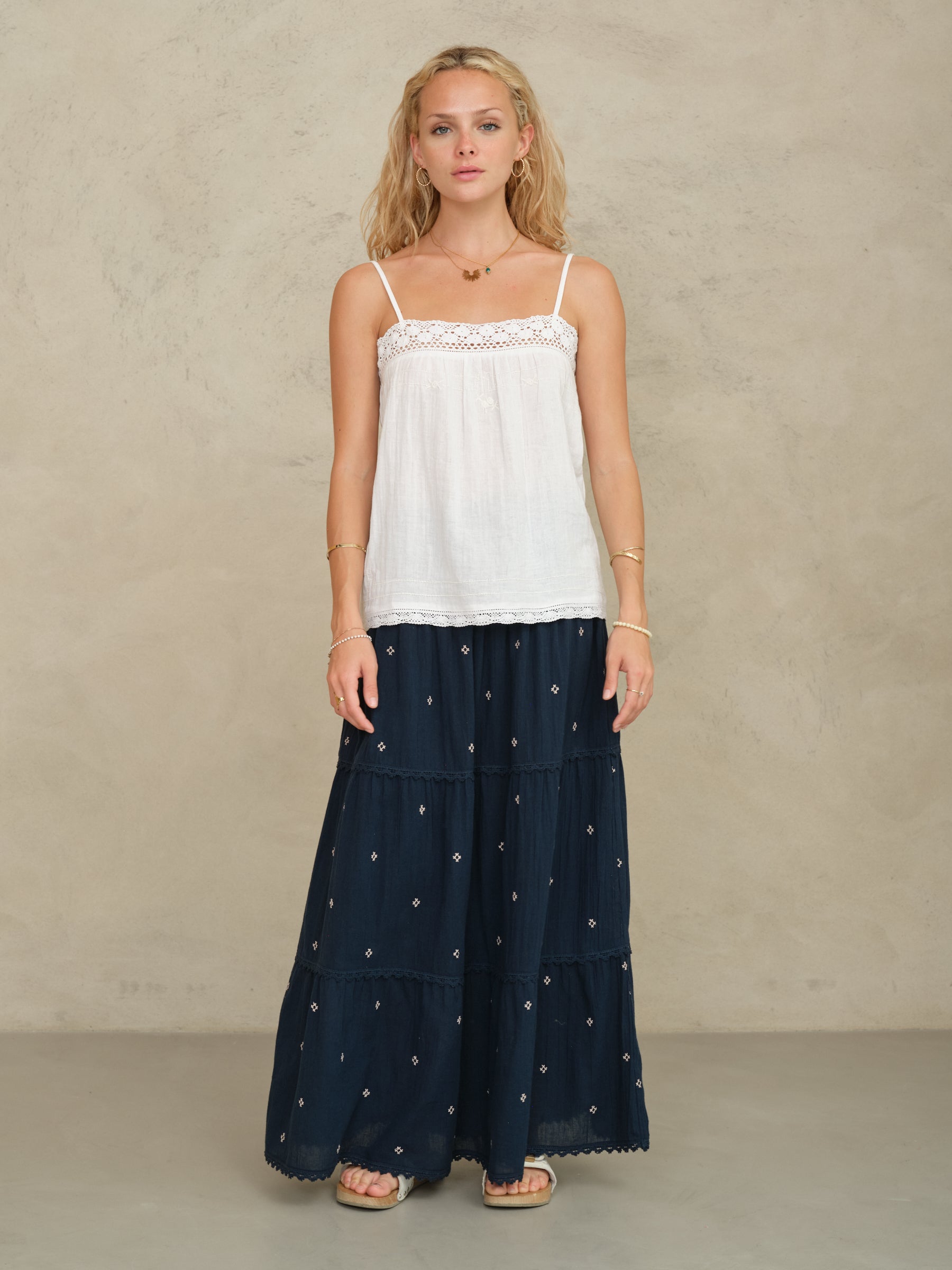 Mabe Lucca Maxi Skirt at Romi Boutique