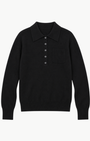 Minnie Rose Cashmere Henley Polo with Pocket at Romi Boutique