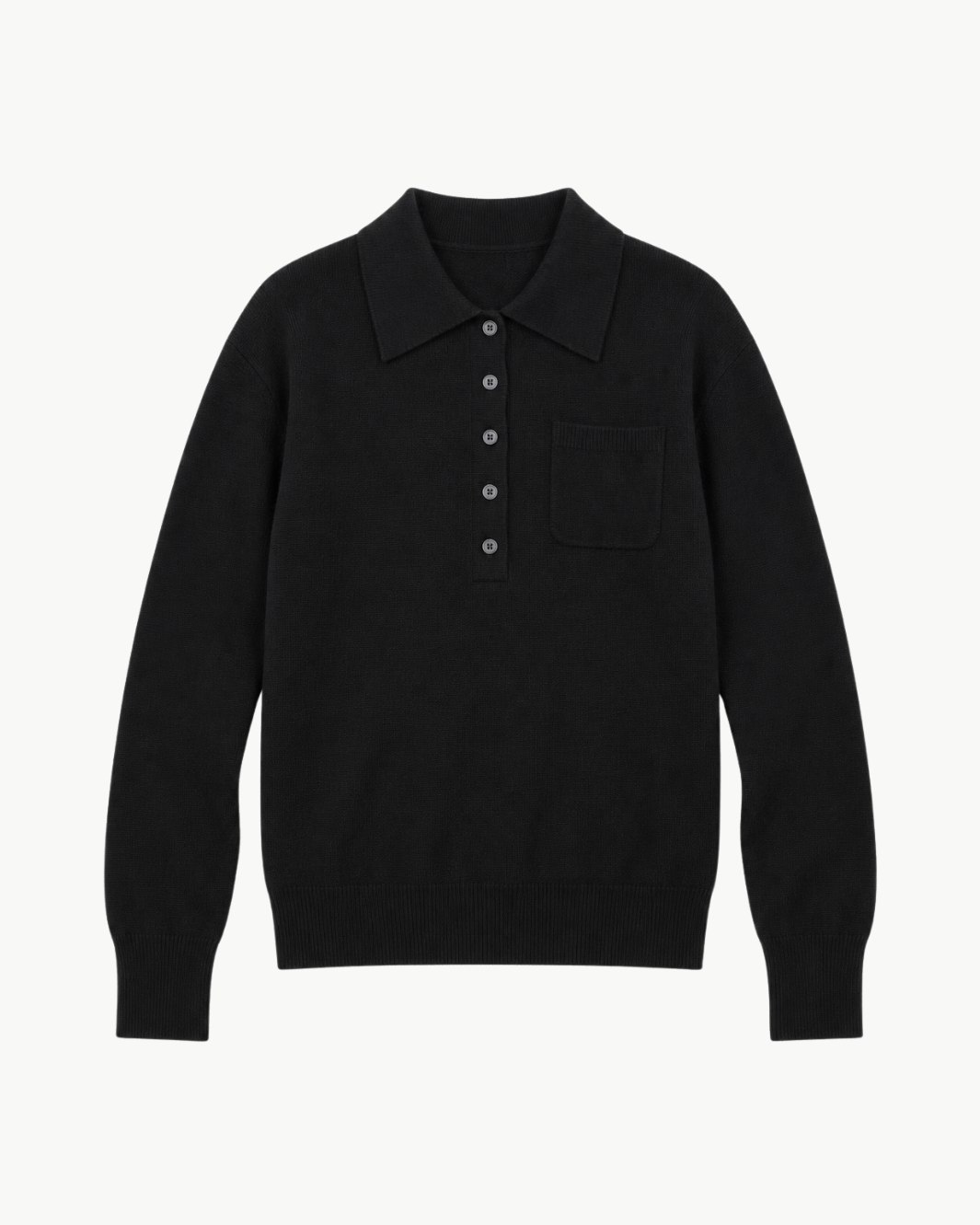 Minnie Rose Cashmere Henley Polo with Pocket at Romi Boutique