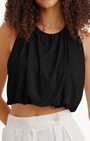 Sablyn WHITNEY SANDWASH CROPPED BALLOON TANK at Romi Boutique