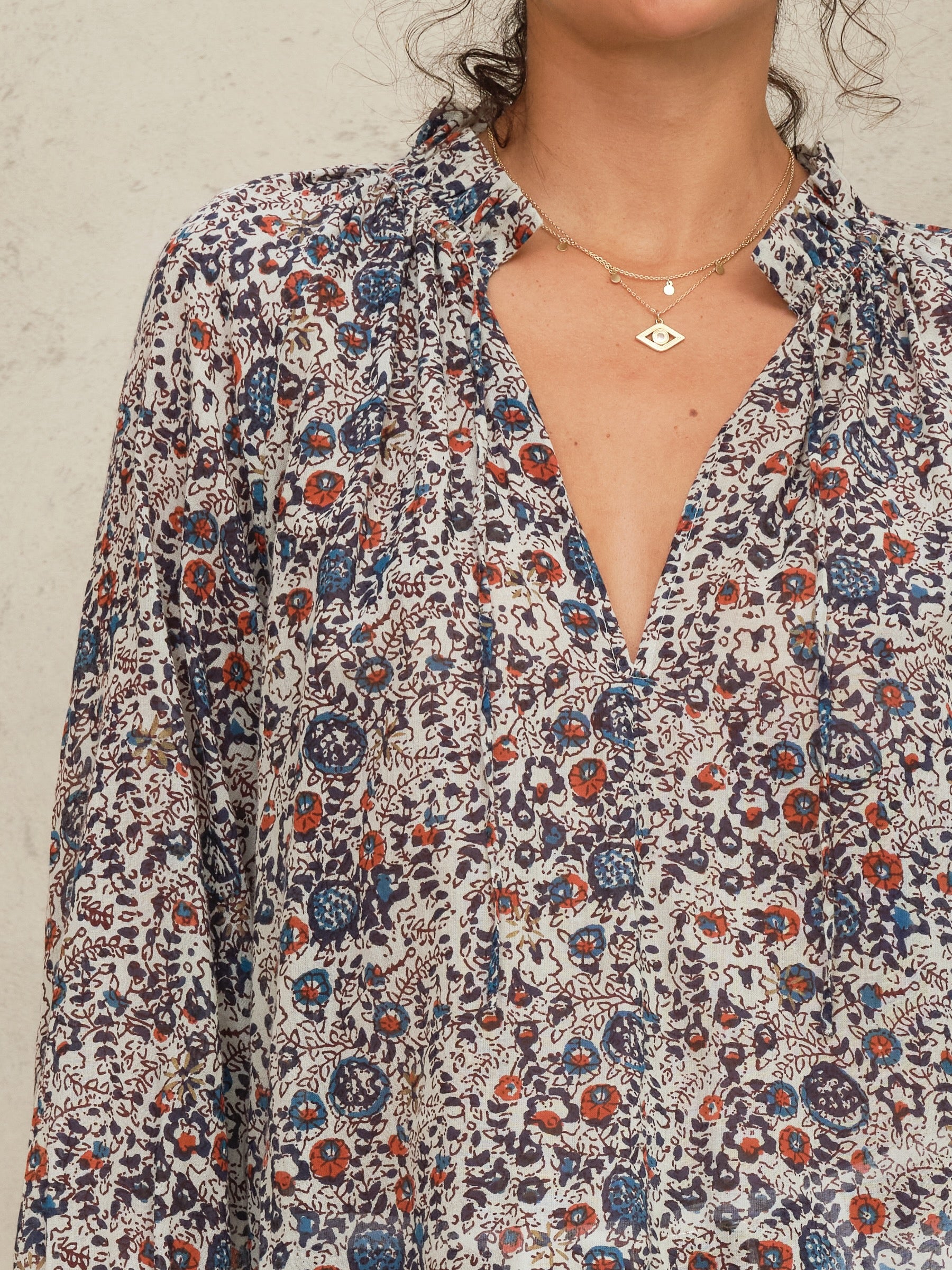 Mabe Cass Print Top at Romi Boutique