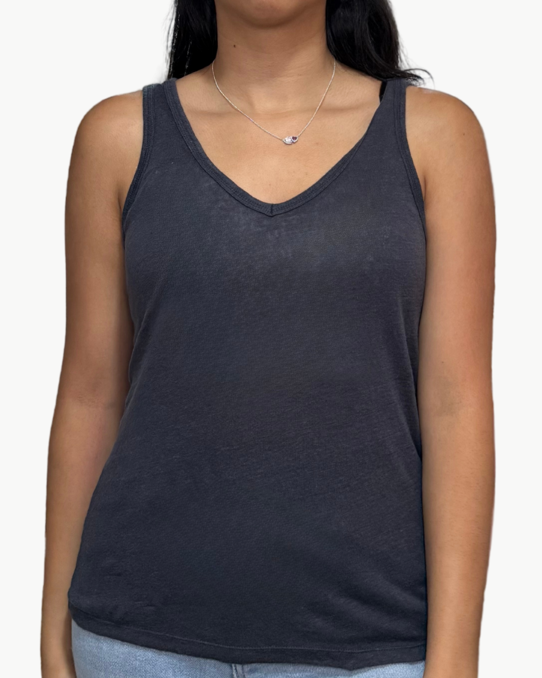 TOSHIO KNIT TANK IN GRAPHITE - Romi Boutique