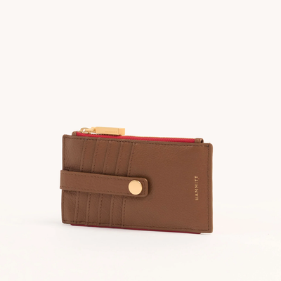 210 WEST IN MAHOGANY PEBBLE/BRUSHED GOLD RED ZIP
