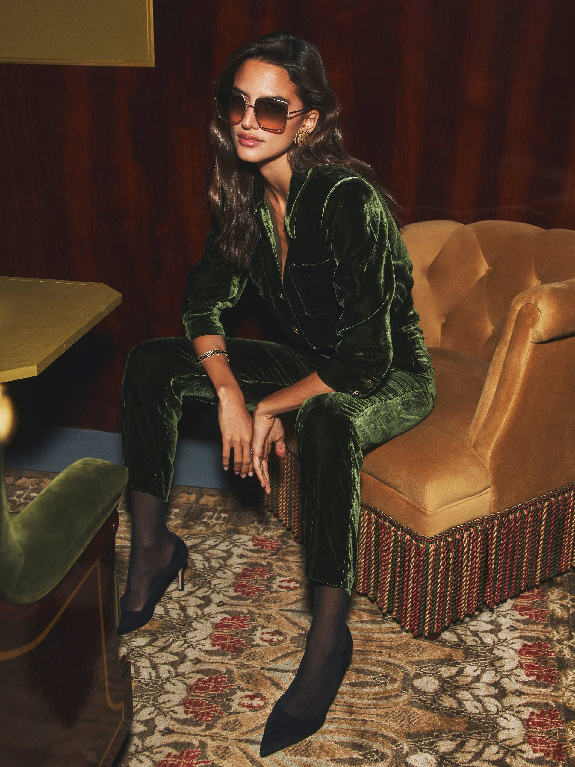 L'Agence REBEL VELVET TROUSER at Romi Boutique