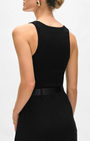White & Warren SUPERFINE MERINO RIBBED TANK TOP at Romi Boutique