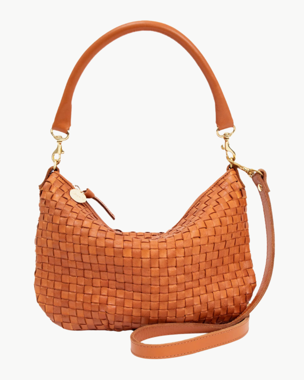 PETIT MOYEN MESSENGER IN NATURAL WOVEN CHECKER
