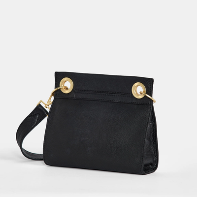 TONY SML IN BLACK/BRUSHED GOLD RED ZIP