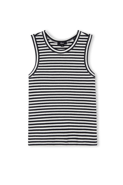 RACER TANK IN BLACK BIRCH STRIPE