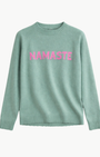 COLORI CUSTOM FRAYED CREW "NAMASTE" at Romi Boutique