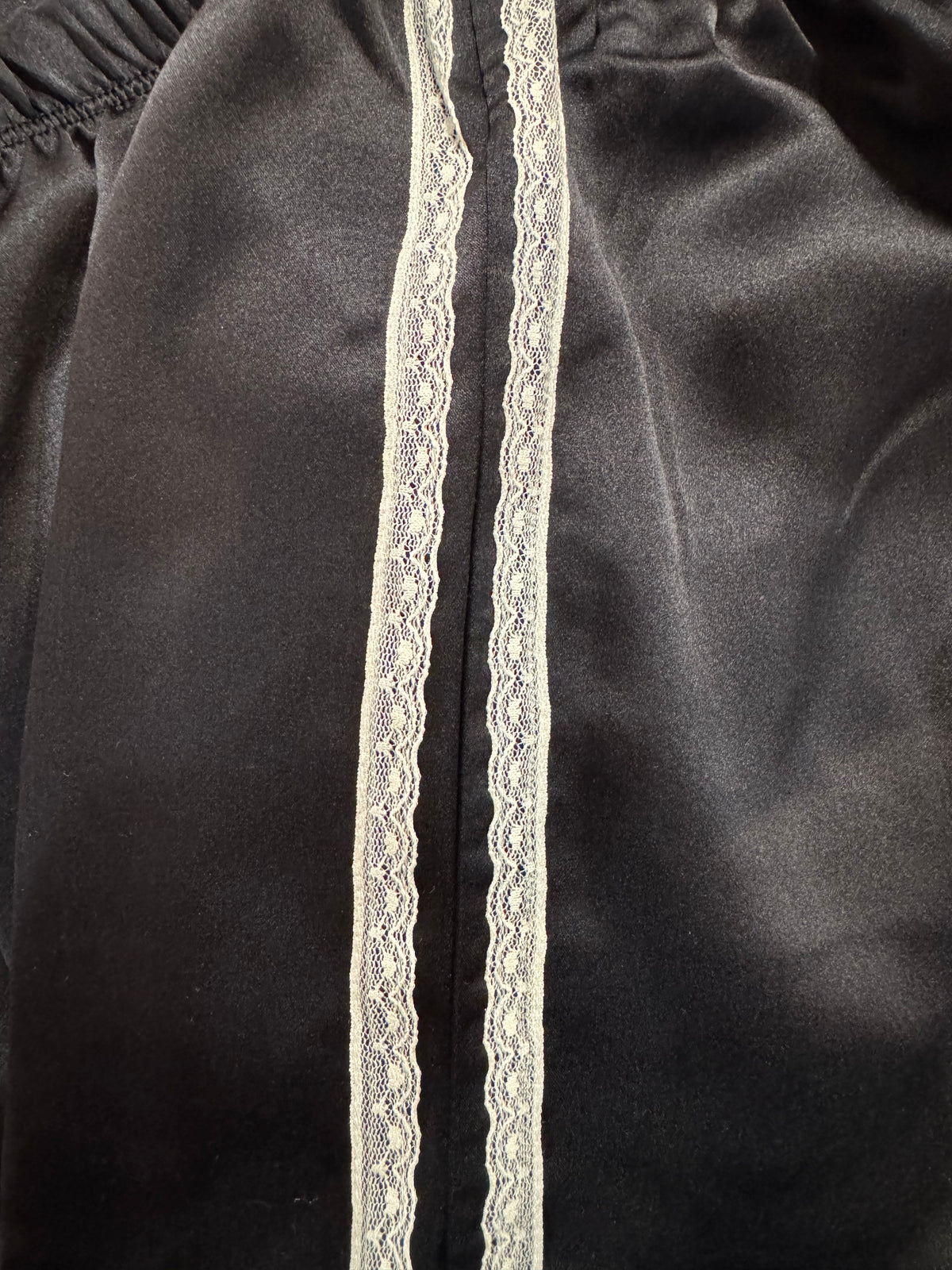 The Silk Lace Stripe Crop Pant