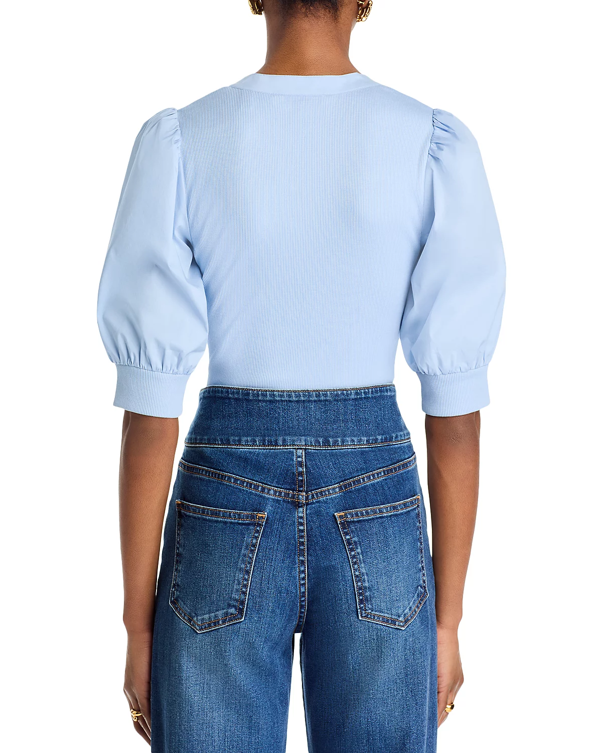 CORALEE PUFF SLEEVE TEE IN BLUEBELL