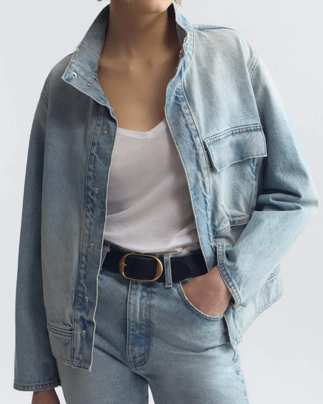 Nili Lotan MARILOU DENIM JACKET at Romi Boutique