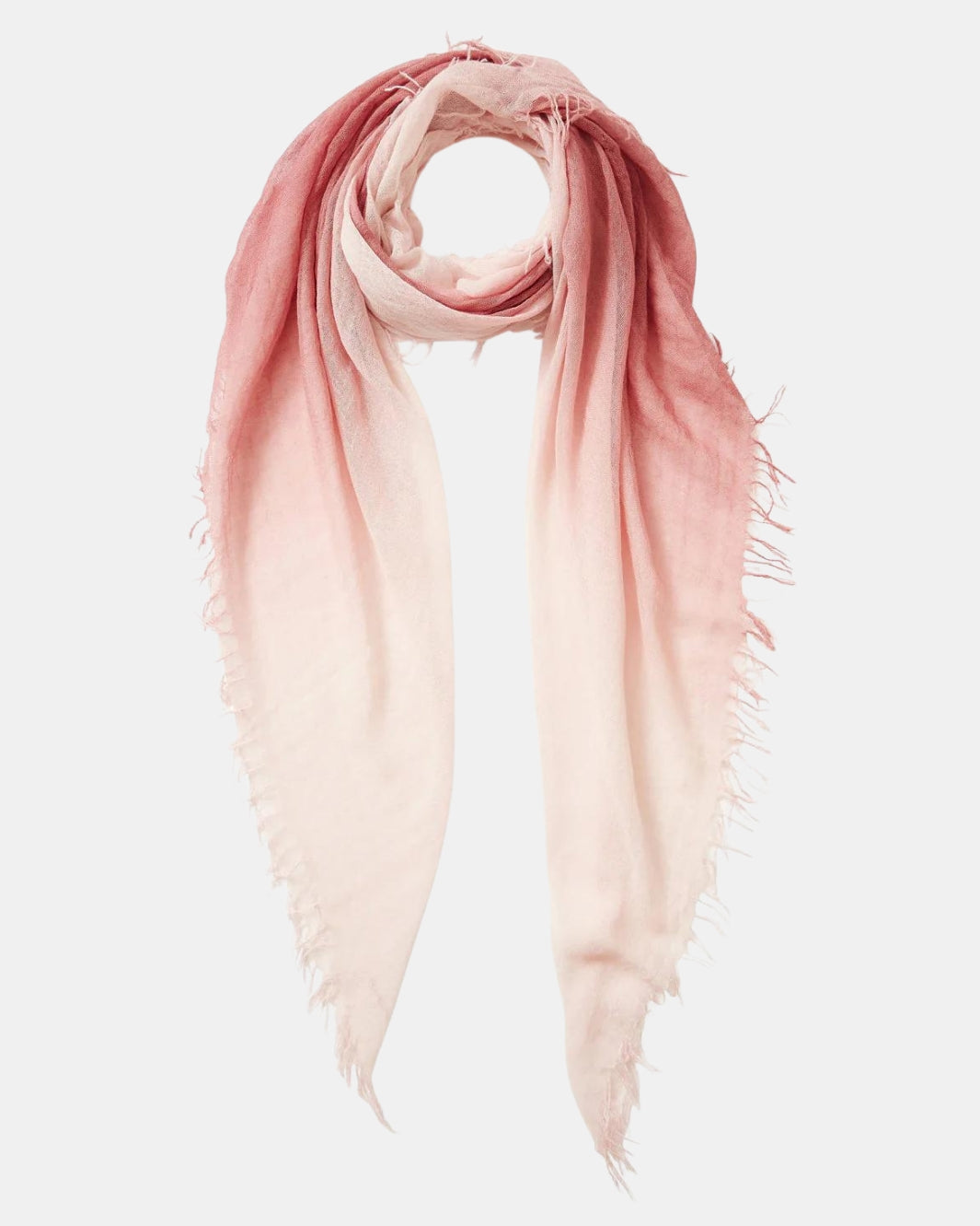 DIP-DYED CASHMERE AND SILK SCARF IN DUSTY ROSE - Romi Boutique