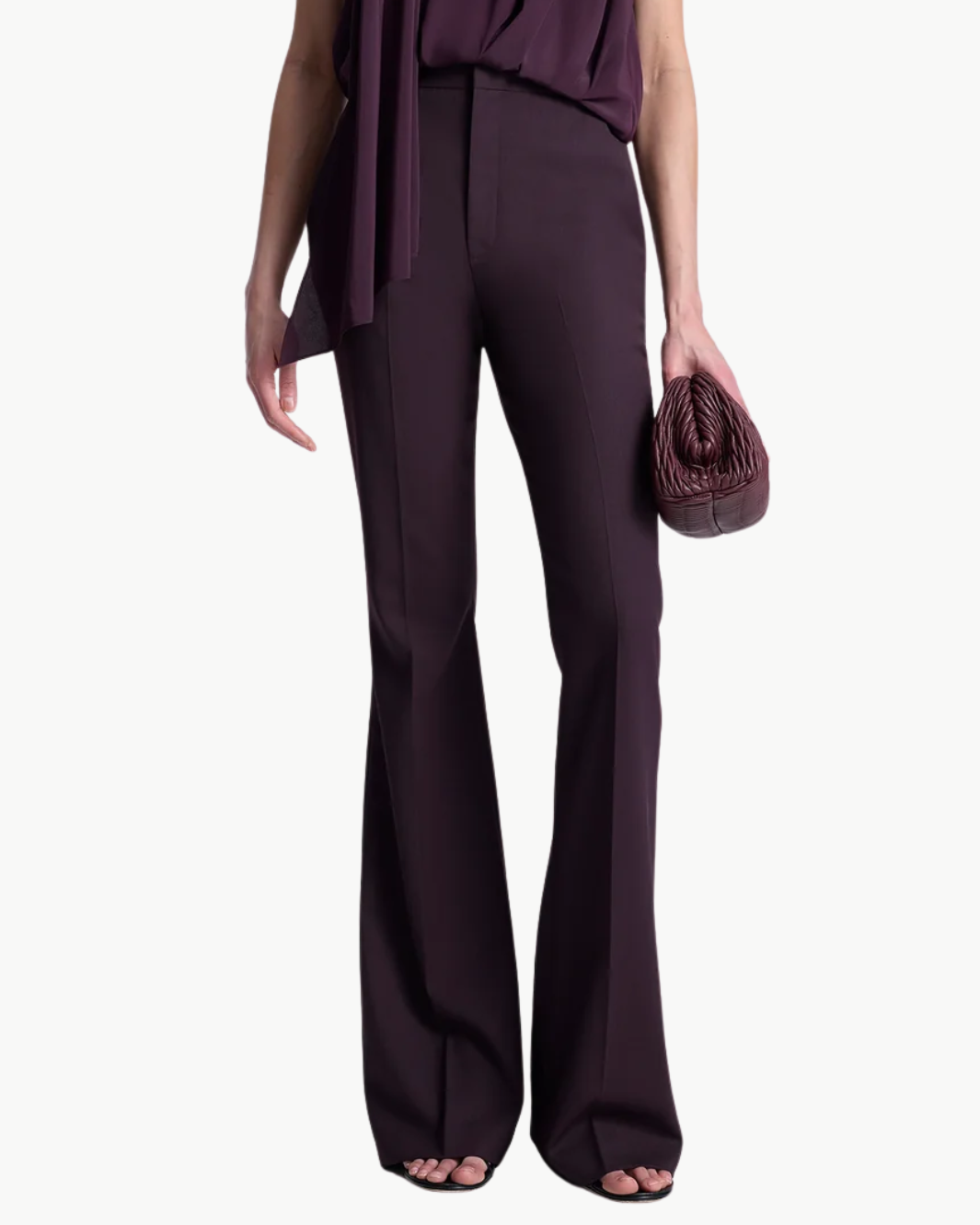 SOPHIE II TAILORED PANT IN DEEP PLUM