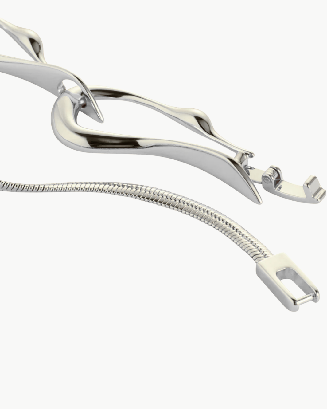 EGRET COLLAR IN HIGH POLISH SILVER - Romi Boutique