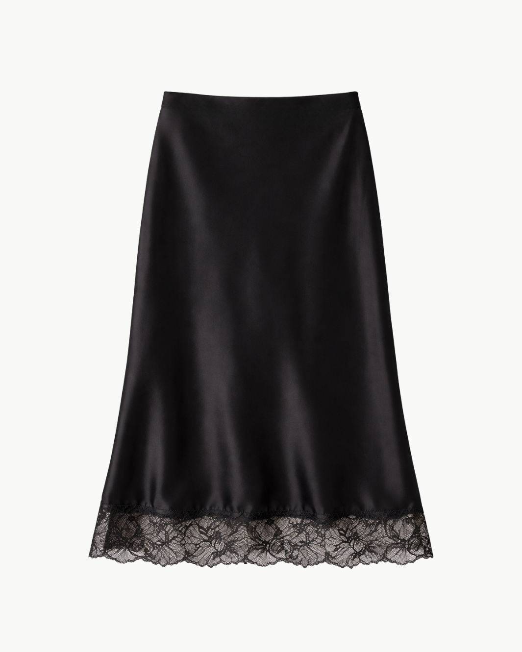 MIRANDA LACE TRIM SILK SKIRT