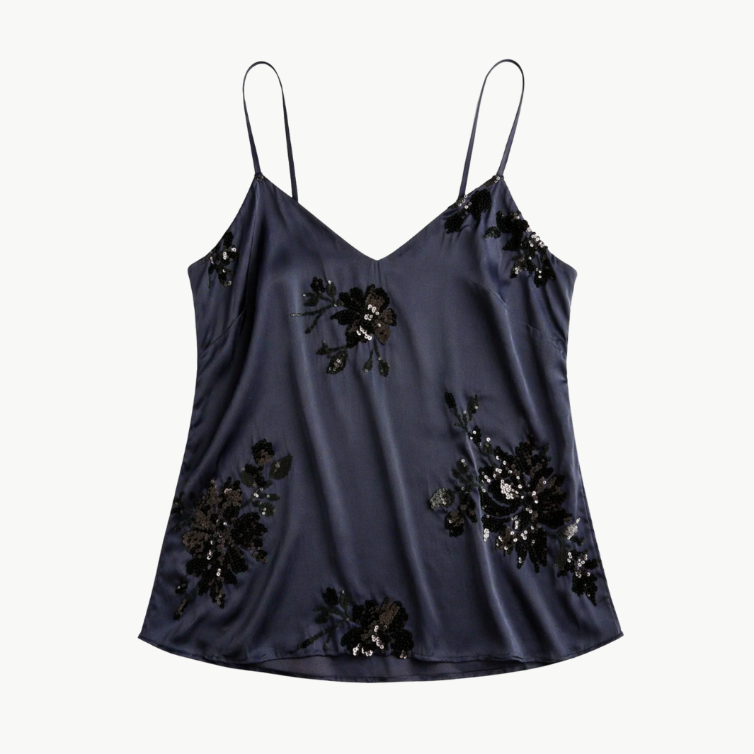 Ramy Brook Sandra V-Neck Embellished Tank Top at Romi Boutique