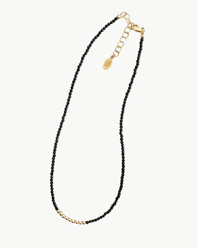 MEG CHOKER IN BLACK SPINEL - Romi Boutique