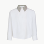 TWP New Chapter W/ Crystal Collar Shirt at Romi Boutique