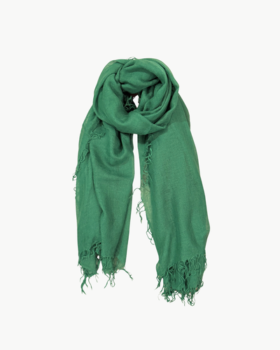 CASHMERE AND SILK SCARF IN EMERALD - Romi Boutique
