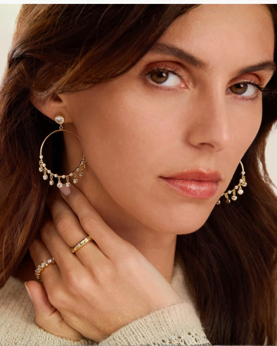 Fancy Bezel Drop Earring