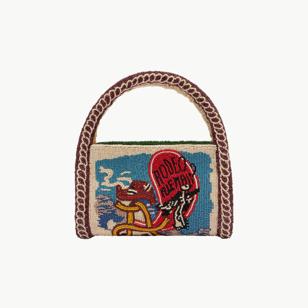 Alemais Ace Beaded Barrel Bag at Romi Boutique