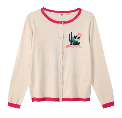 JAN COTTON CARDIGAN IN HORSE - Romi Boutique