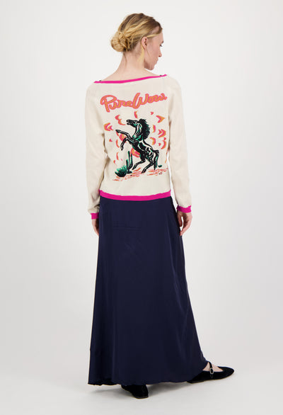JAN COTTON CARDIGAN IN HORSE - Romi Boutique