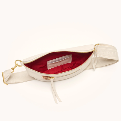 CHARLES CROSSBODY MED IN CALLA LILY WHITE/BRUSHED GOLD