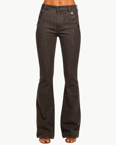 HELENA HIGH-RISE FLARE JEAN IN GREY WASH