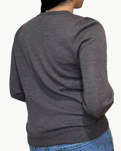 SHELLY CREW NECK SHIRT IN ESPRESSO