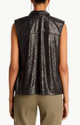 Ramy Brook Camila Draped Metallic Top at Romi Boutique