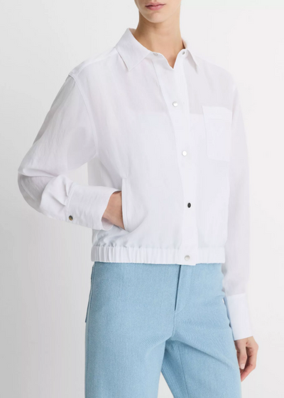 SUMMER SHIRT JACKET IN OPTIC WHITE