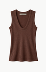Enza Costa TEXTURED RIB SLEEVELESS U at Romi Boutique