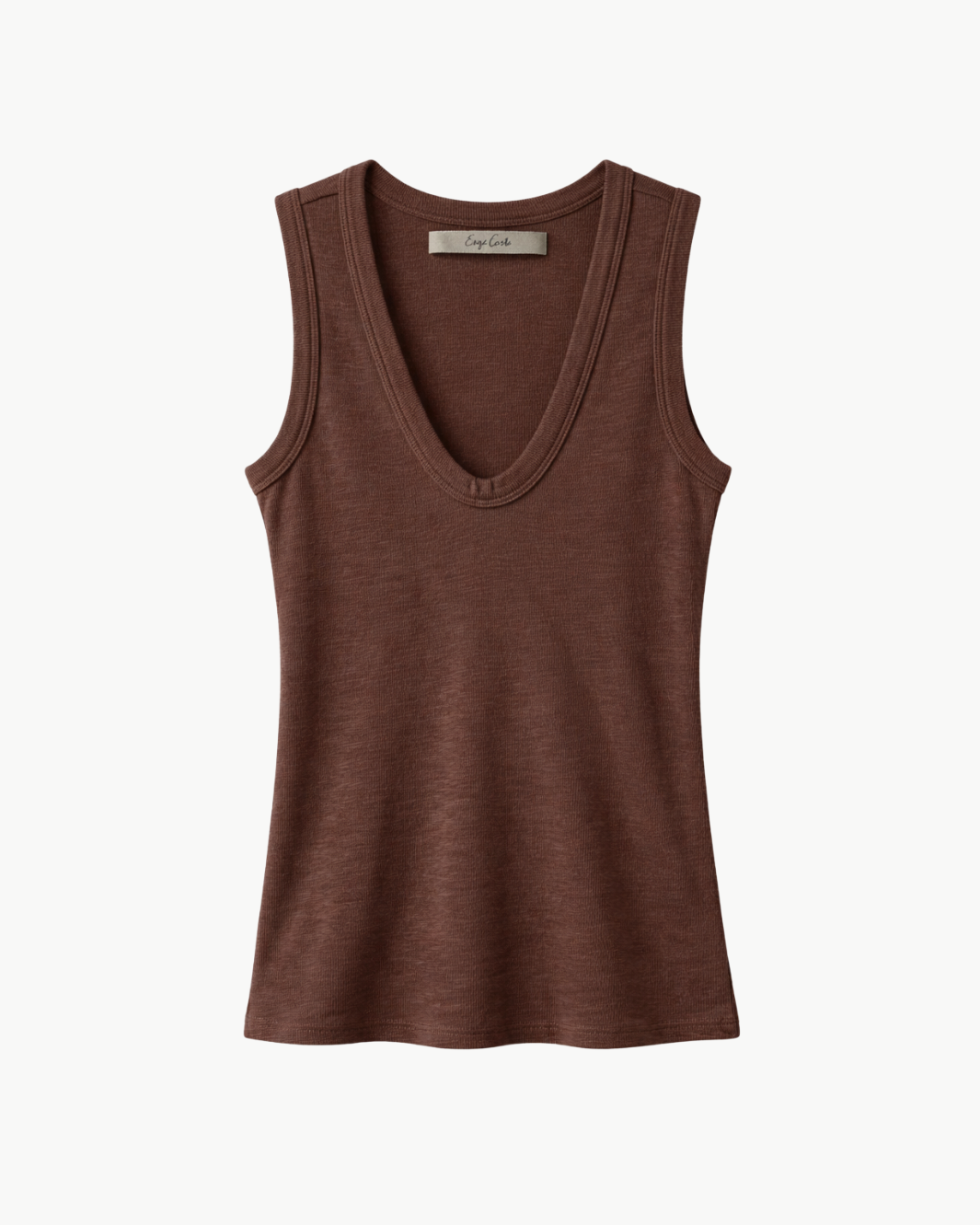 Enza Costa TEXTURED RIB SLEEVELESS U at Romi Boutique