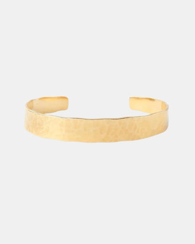 HAMMERED CUFF IN YELLOW GOLD - Romi Boutique