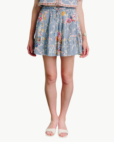 MELIE MINI SKIRT IN POWERSCOURT GARDEN FLORAL