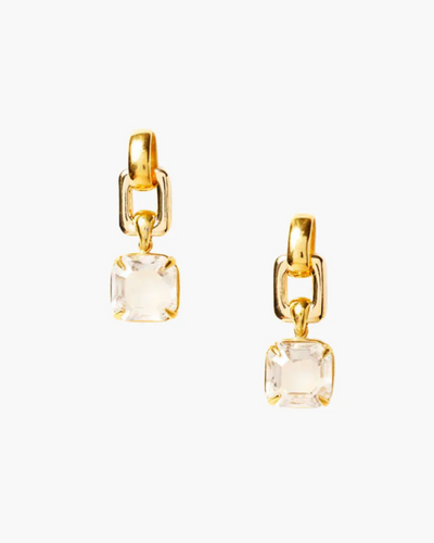 ELLIS EARRINGS IN GOLD/CRYSTAL - Romi Boutique