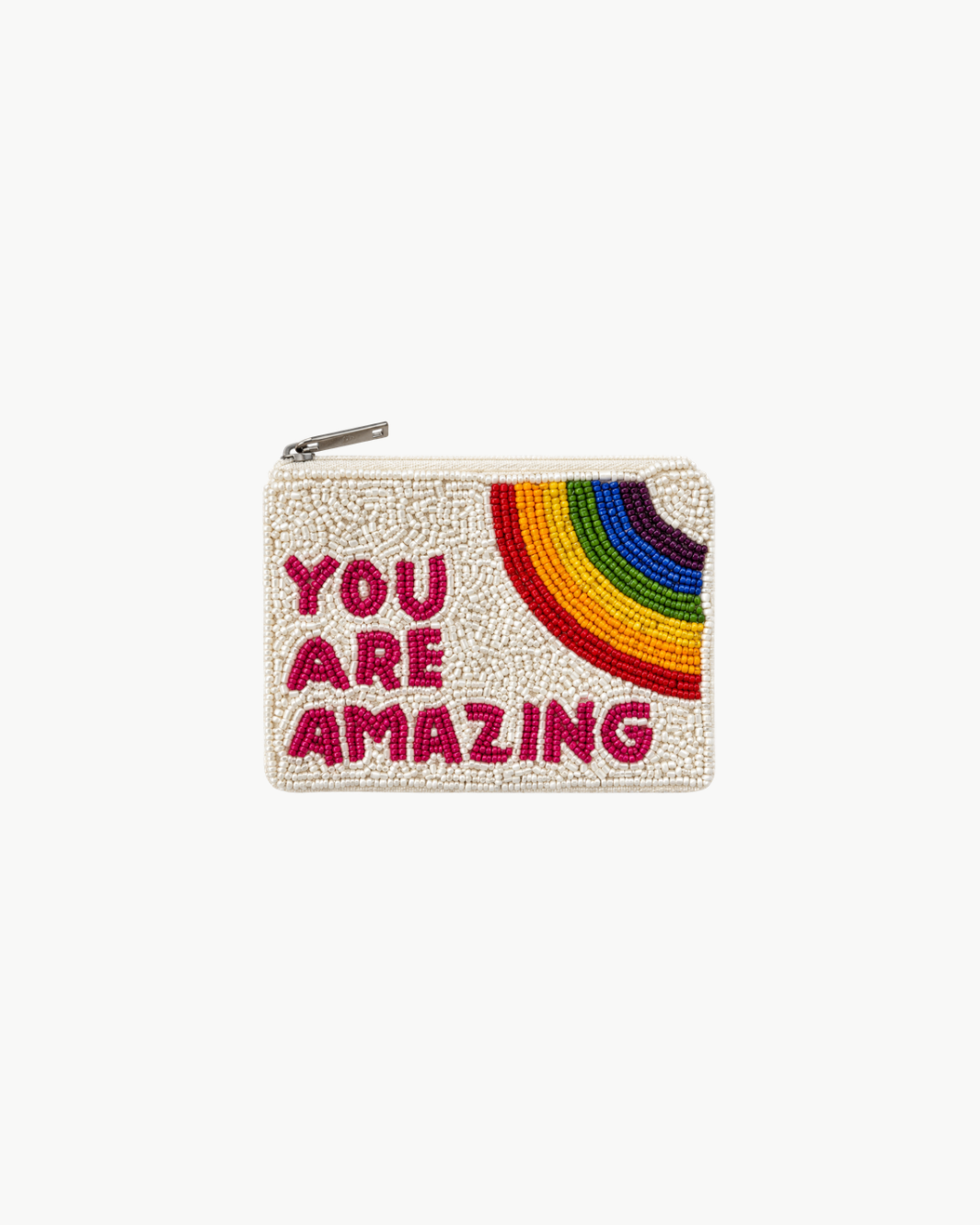Romi You Are Amazing Beaded Mini Coin Pouch at Romi Boutique