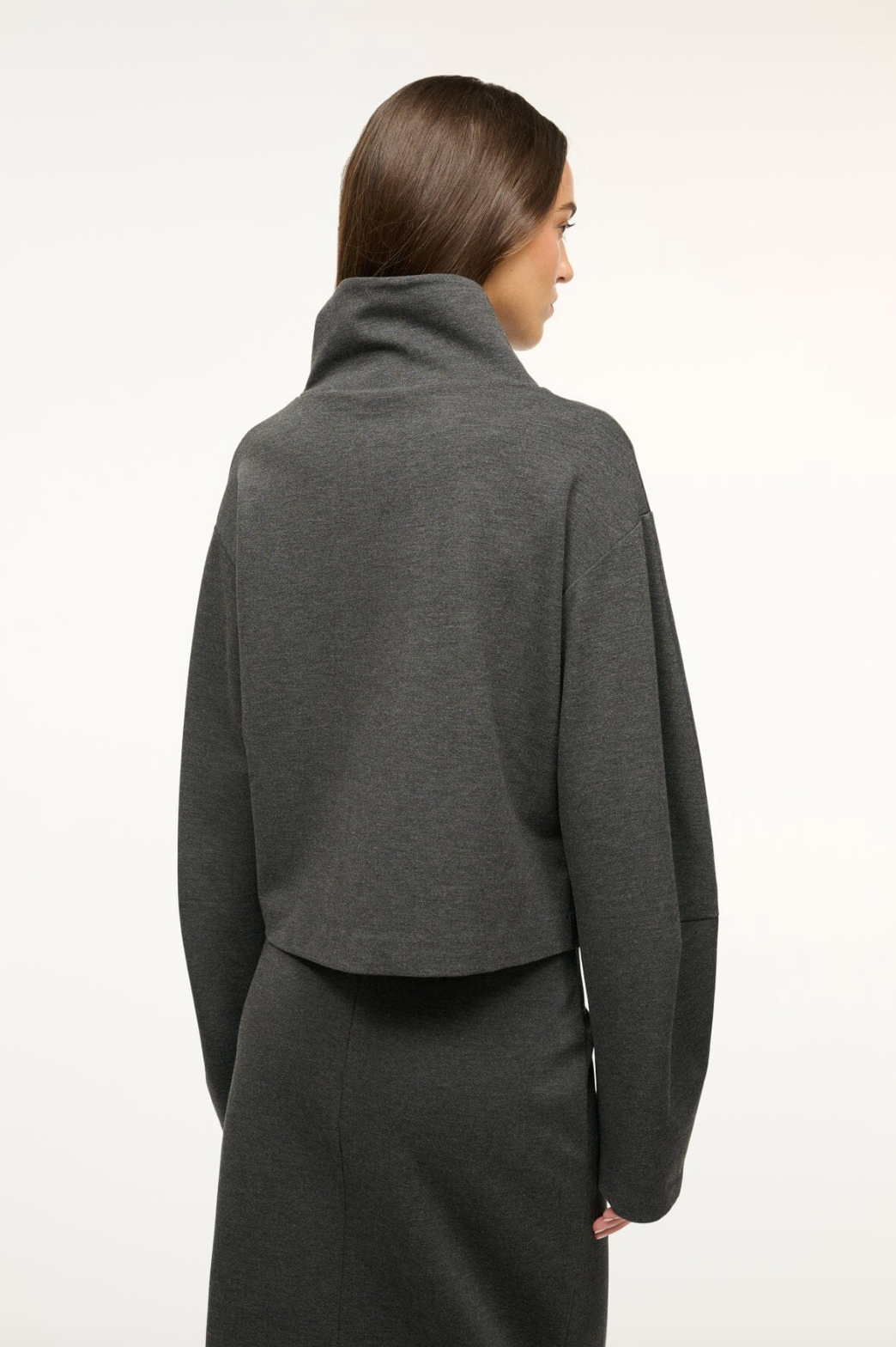 BINOCHE TOP IN HEATHER GREY