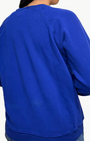 I Stole My Boyfriend's Shirt MENLO CREW SWEATSHIRT IN BLUE/GOLD at Romi Boutique