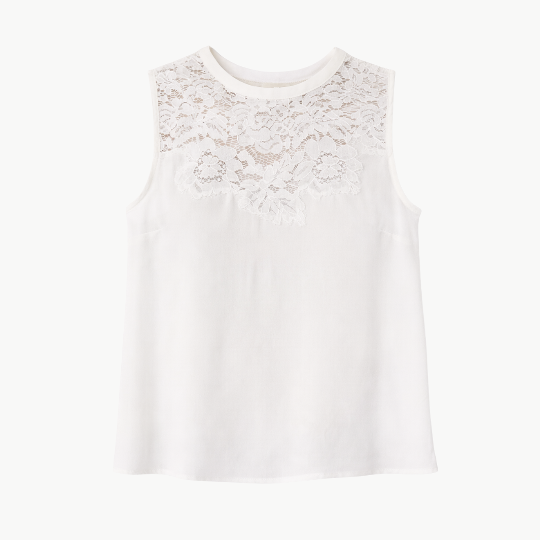 Generation Love LAURIE LACE COMBO TANK at Romi Boutique