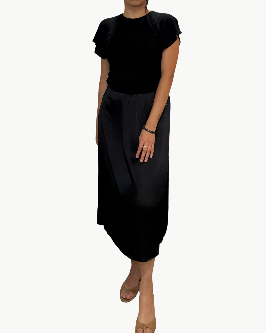 MERYL MIDI DRESS IN BLACK - Romi Boutique
