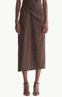 A.L.C Jean Striped Midi Skirt at Romi Boutique
