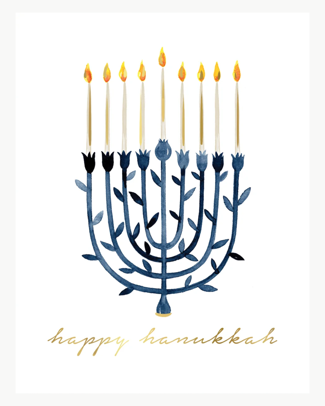 BRIGHT MENORAH HANUKKAH GREETING CARD