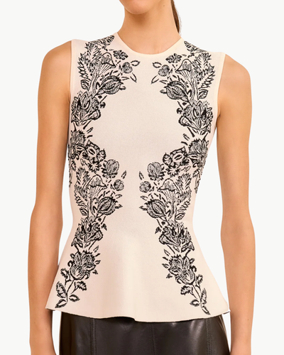 VANNA JACQUARD TANK IN IVORY