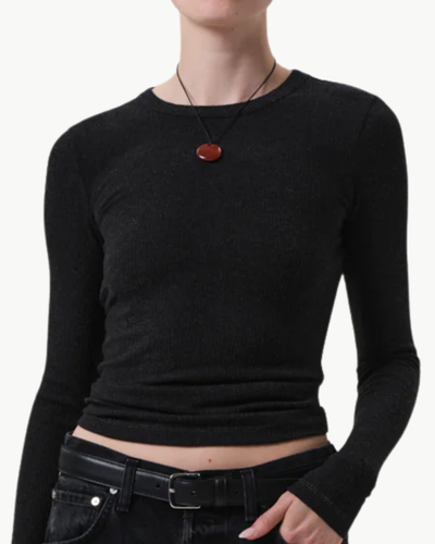 BINA CREWNECK IN HEATHER CHARCOAL