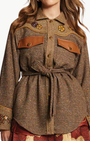 Me369 KIARA BELTED JACKET at Romi Boutique