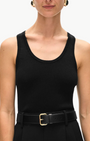 White & Warren SUPERFINE MERINO RIBBED TANK TOP at Romi Boutique