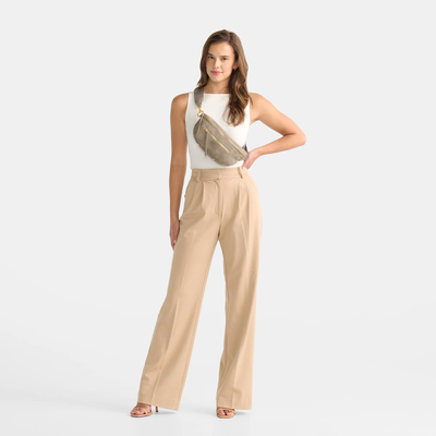 CHARLES CROSSBODY MED IN PEWTER/BRUSHED GOLD